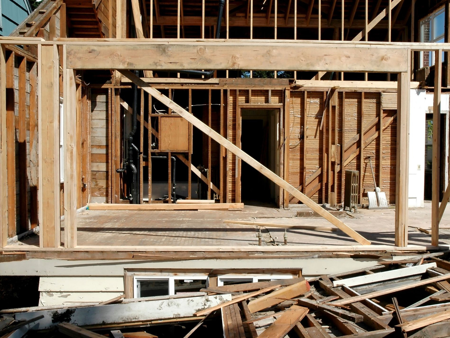 Exterior framing and addition